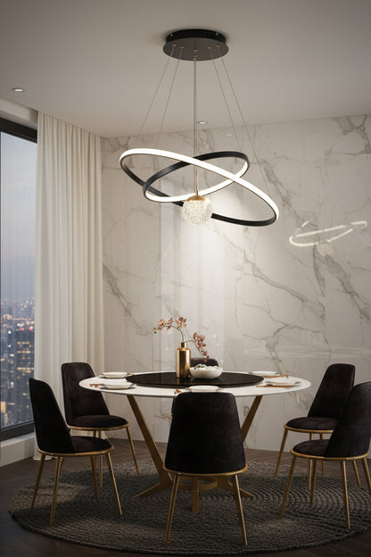 Lumora Ring — Modern LED Chandelier for Living Room, Dining Room & Kitchen Island