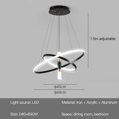 Lumora Ring — Modern LED Chandelier for Living Room, Dining Room & Kitchen Island