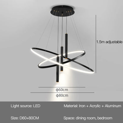 Lumora Ring — Modern LED Chandelier for Living Room, Dining Room & Kitchen Island