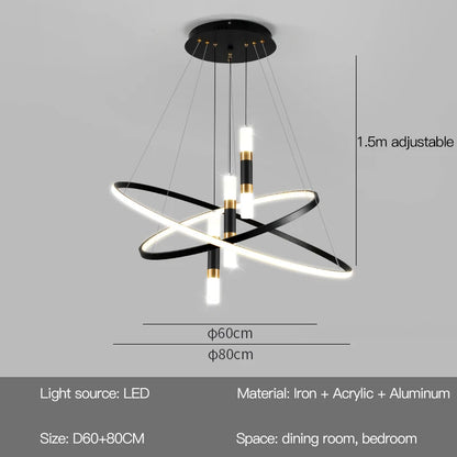Lumora Ring — Modern LED Chandelier for Living Room, Dining Room & Kitchen Island