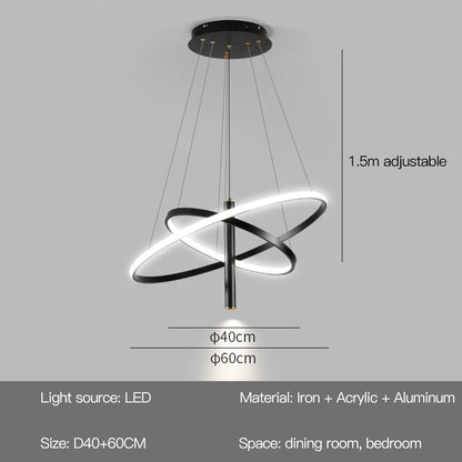 Lumora Ring — Modern LED Chandelier for Living Room, Dining Room & Kitchen Island
